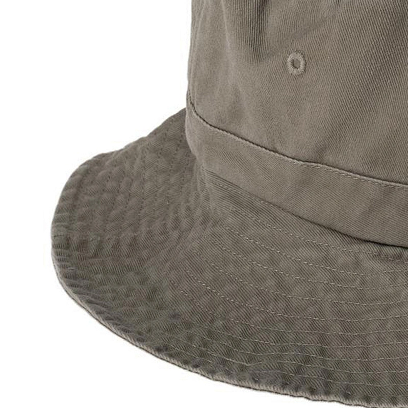 black washed cotton bucket hat